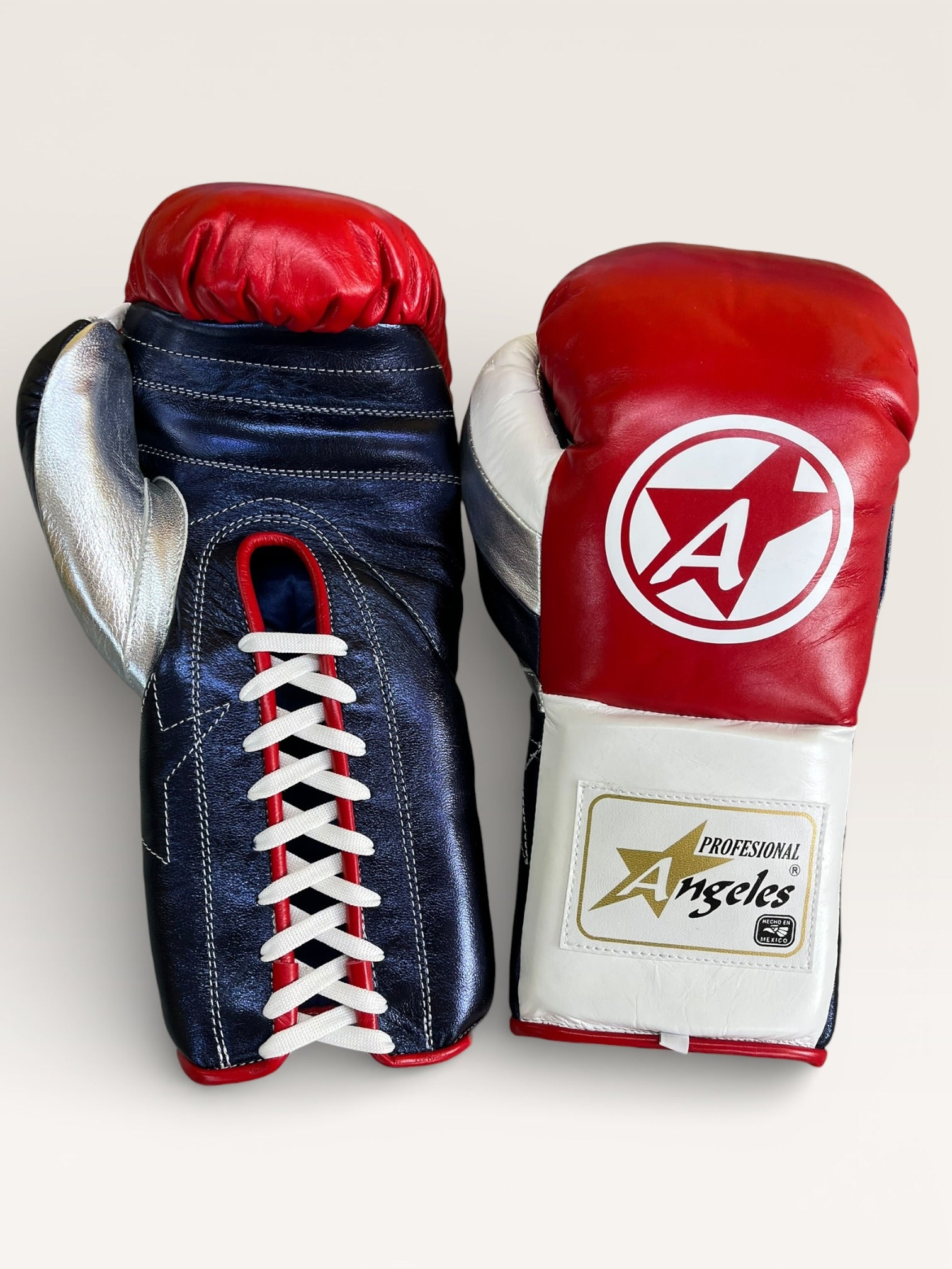 Guantes "Elite PRO" Rojo-Azul marino-Blanco-Plata