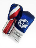 Guantes "Elite PRO" Azul metalico/Rojo metalico/Blanco