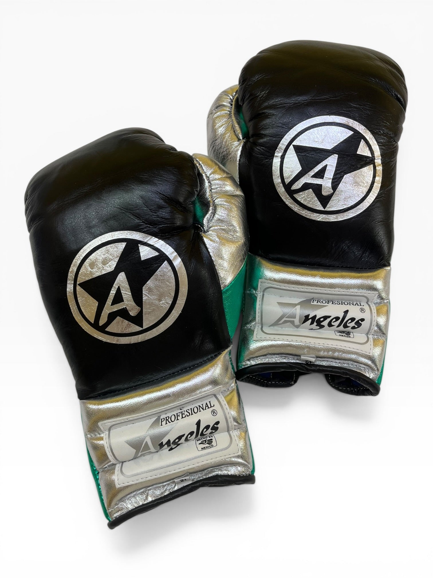 Guantes "Elite PRO" Negro/Plata/Verde metalico