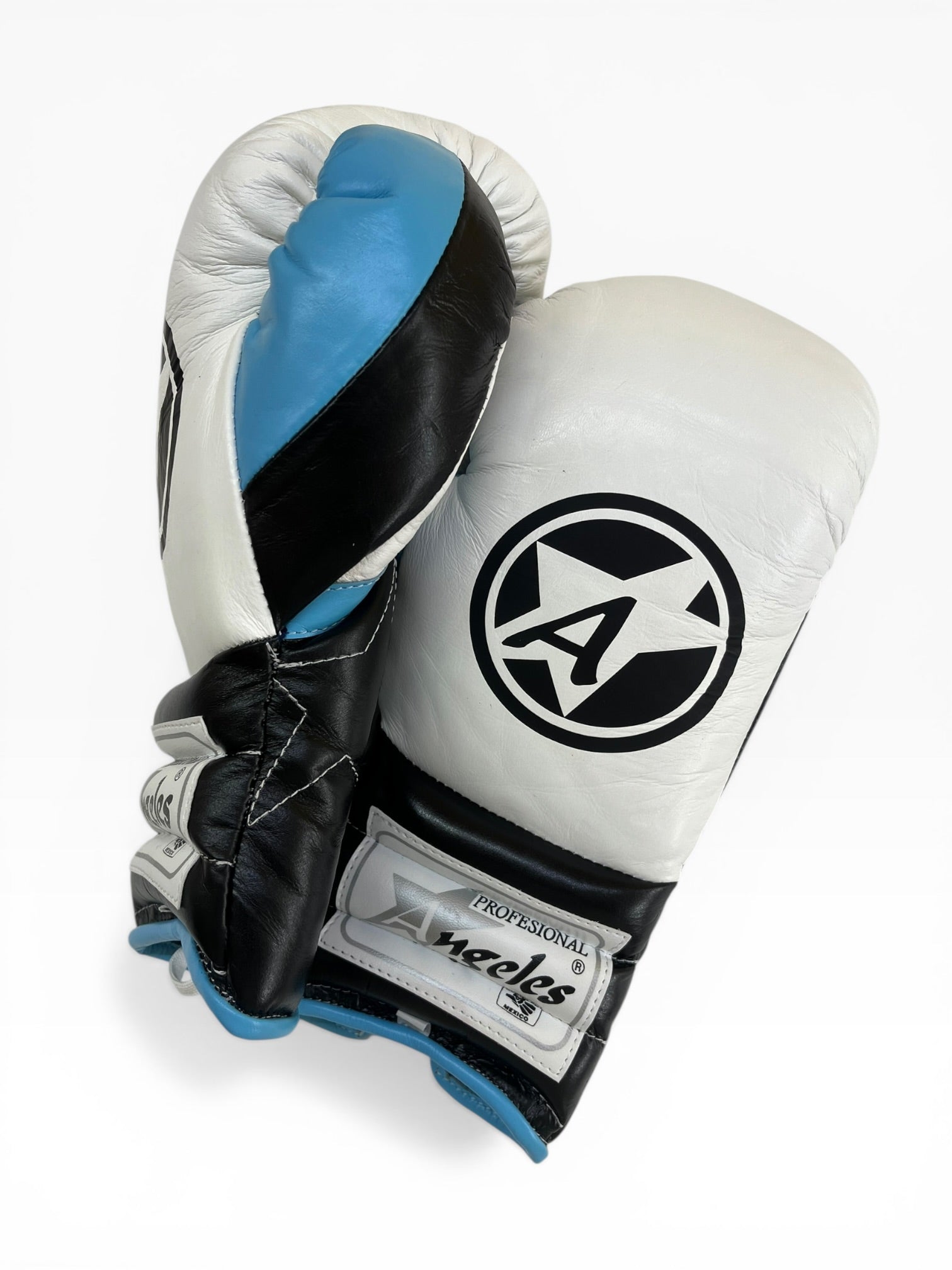 Guantes "Elite PRO" Blanco/Negro/Azul cielo