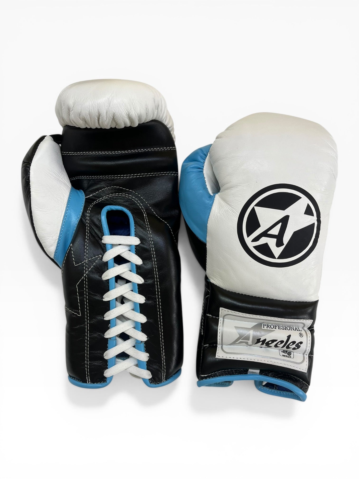 Guantes "Elite PRO" Blanco/Negro/Azul cielo