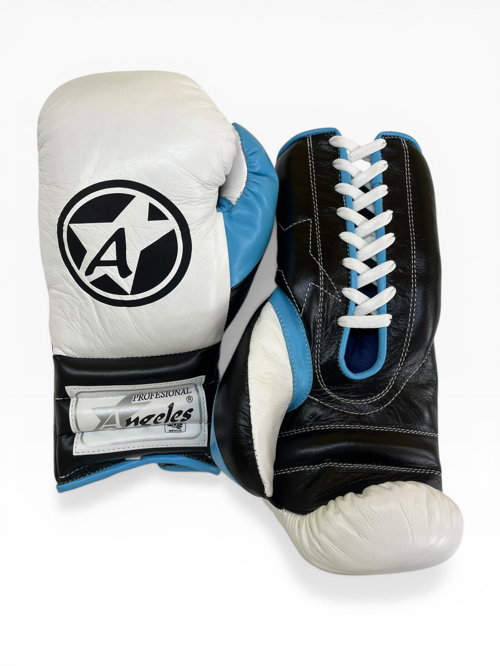 Guantes "Elite PRO" Blanco/Negro/Azul cielo