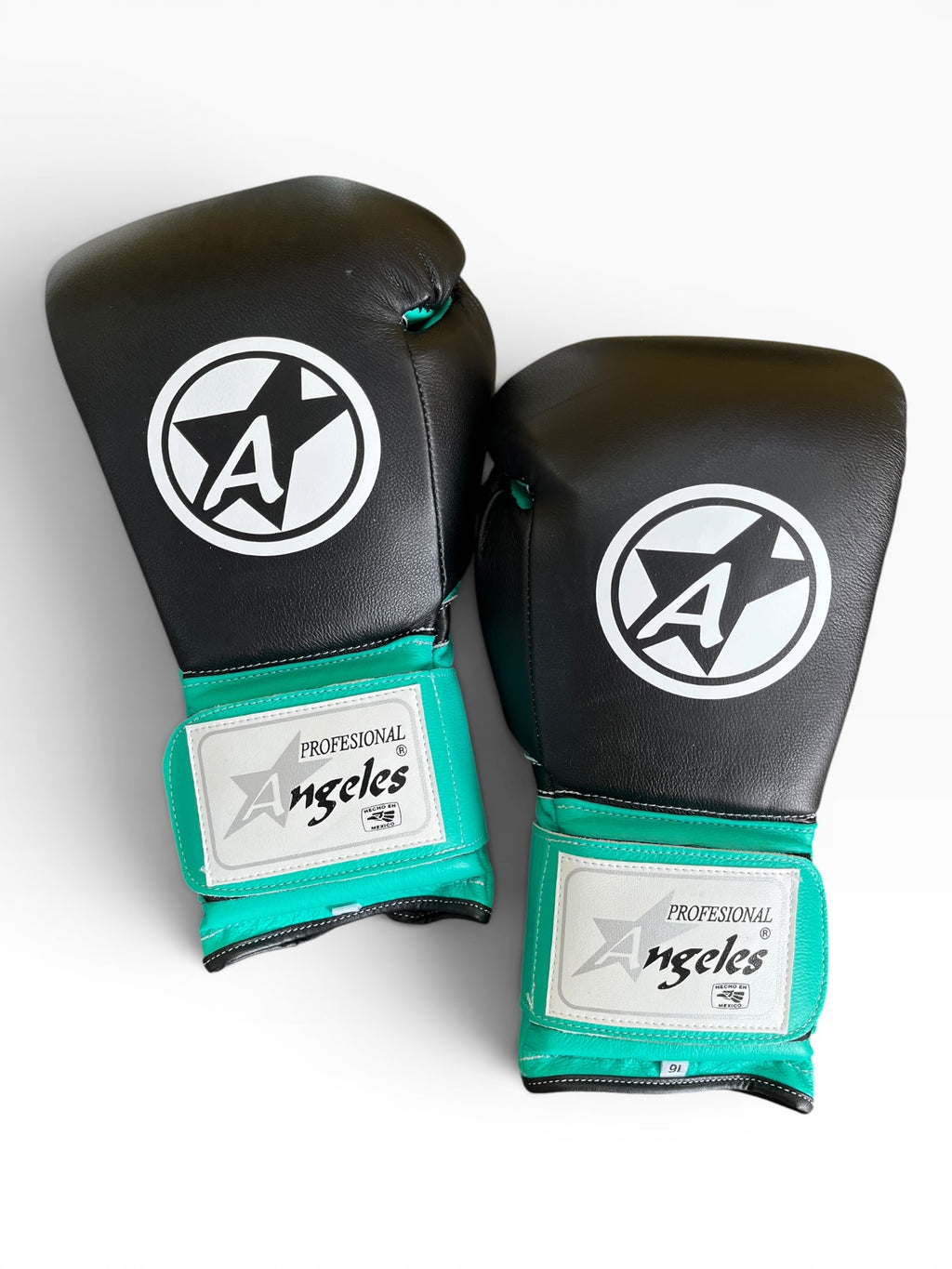 Guantes de velcro "Clásico MX" Negro/Aqua